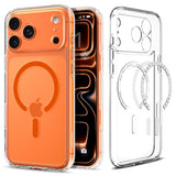 iPhone 17 Pro Max Spigen Ultra Hybrid Deksel - MagSafe Kompatibel - Gjennomsiktig / Oransje