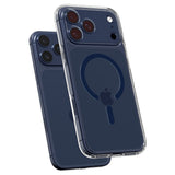 iPhone 17 Pro Spigen Ultra Hybrid Deksel - MagSafe Kompatibel - Gjennomsiktig / Blå