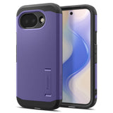 Google Pixel 10a Spigen Tough Armor Hybrid Deksel m. Stativfunksjon - MagSafe Kompatibel - Lilla