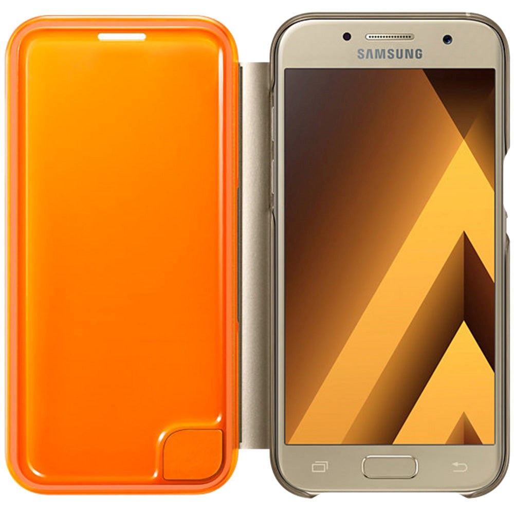 SAMSUNG Galaxy A3 (2017) Neon Flip Deksel - Guld