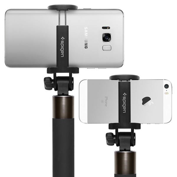 Spigen S530W Selfie Stick - Selfiestang med Blutooth Fjernkontroll - Svart