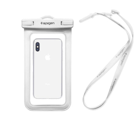 Spigen A600 Universell Vanntett Deksel - Hvit / Gjennomsiktig (Maks. Mobil: 163 x 90 mm)