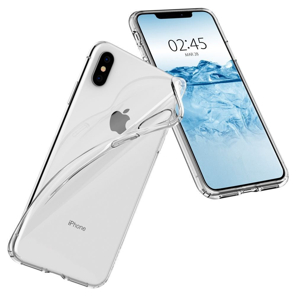 iPhone X / Xs Spigen Liquid Crystal Deksel - Gjennomsiktig