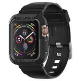 Apple Watch SE/6/5/4 (44mm) SPIGEN Rugged Armor Pro Case - Fleksibelt Deksel med Reim - Svart