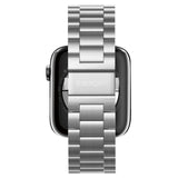 Apple Watch (42/44/SE/45/46/49mm) Spigen Modern Fit Band - Rustfritt Stål Reim med Pinner - Sølv