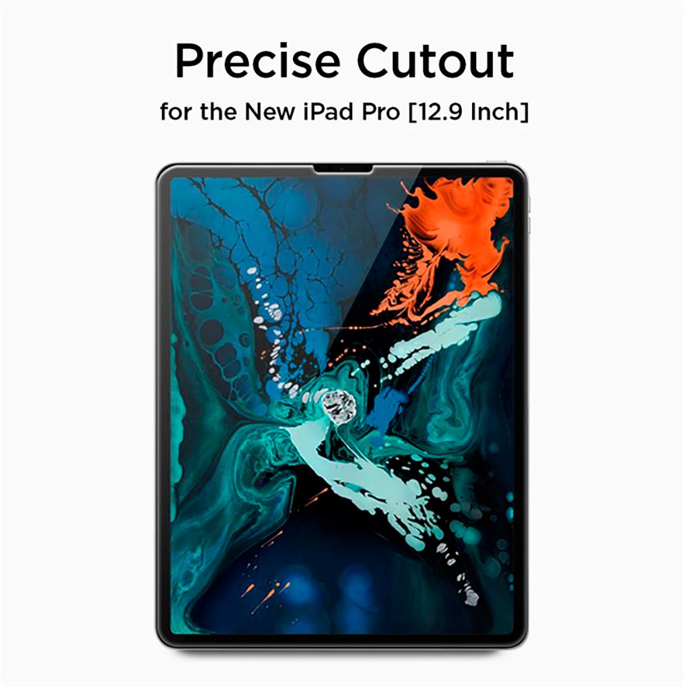 iPad Pro 12.9" (2022 / 2021 / 2020 / 2018) Spigen Glass.Tr Slim Skjermbeskytter - Herdet Glass - Gjennomsiktig