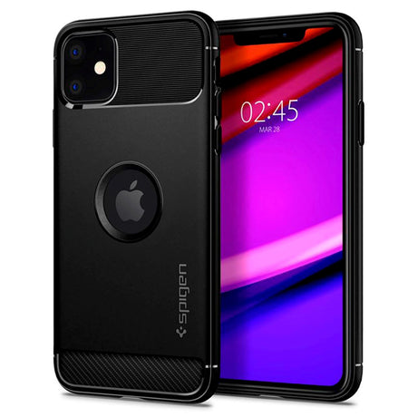 iPhone 11 Spigen Rugged Armor Deksel - Svart