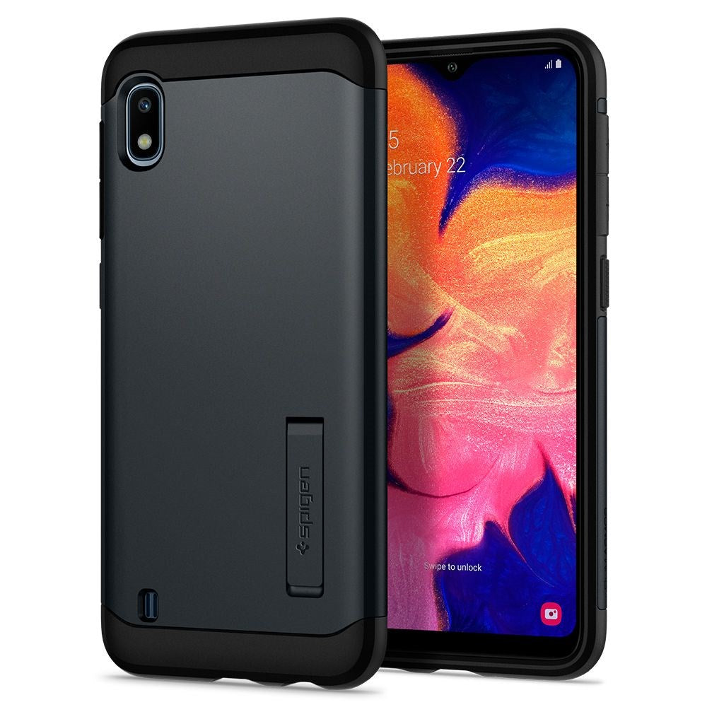 Samsung Galaxy A10 Deksel Spigen Slim Armor Metal Slate