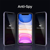 iPhone 11 Spigen Alignmaster Glas.tR Skjermbeskytter - Privacy - Case Friendly - Genomskinlig