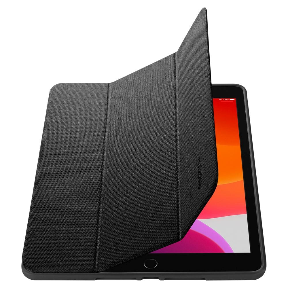 iPad 10.2" (2021 / 2020 / 2019) Spigen Urban Fit Stoff Deksel med Pekepenn Holder - Svart