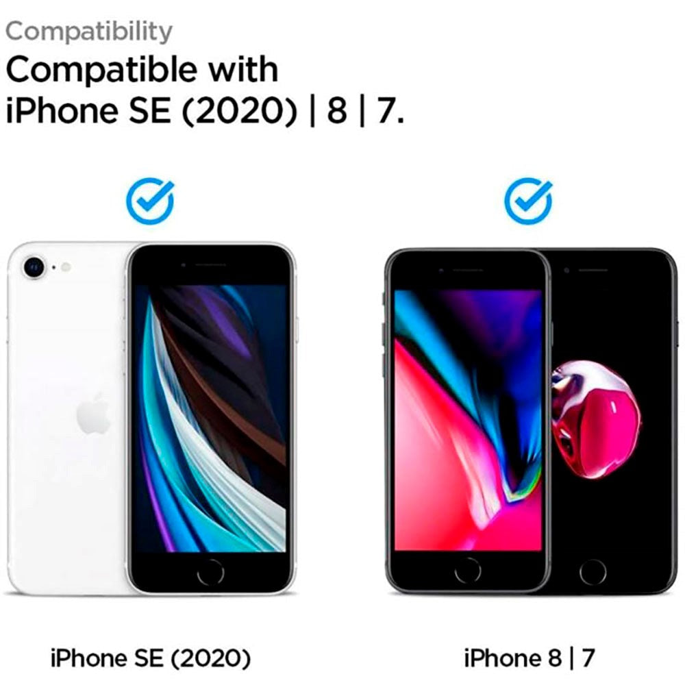 iPhone SE (2022 / 2020) / 8 / 7 Spigen Skjermbeskyttelse - Svart Kant