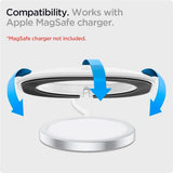 Spigen MagFit Holder til Apple MagSafe Lader - Hvit