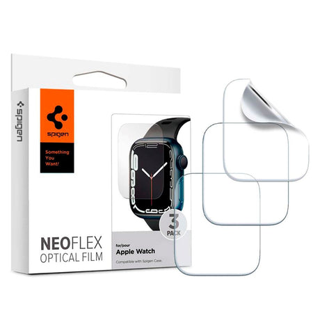 Spigen Apple Watch (45 / 44 mm) NeoFlex Beskyttelsesfilm - 3-Pakning - Gjennomsiktig