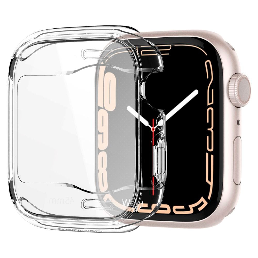 Apple Watch 9/8/7 (45mm) Spigen Ultra Hybrid Plastdeksel - Crystal Clear