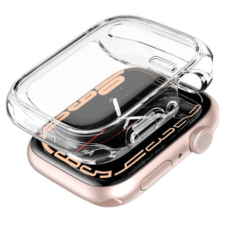 Apple Watch 9/8/7 (45mm) Spigen Ultra Hybrid Plastdeksel - Crystal Clear