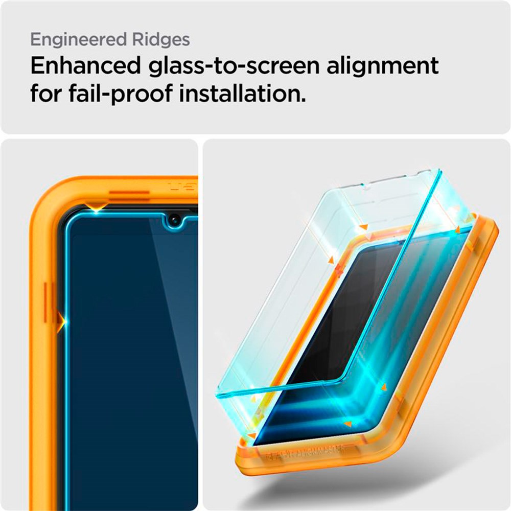 Sony Xperia 1 IV Spigen Alignmaster Glas.tR Skjermbeskytter 2. Stk - Case Friendly - Genomskinlig