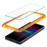 Sony Xperia 1 IV Spigen Alignmaster Glas.tR Skjermbeskytter 2. Stk - Case Friendly - Genomskinlig