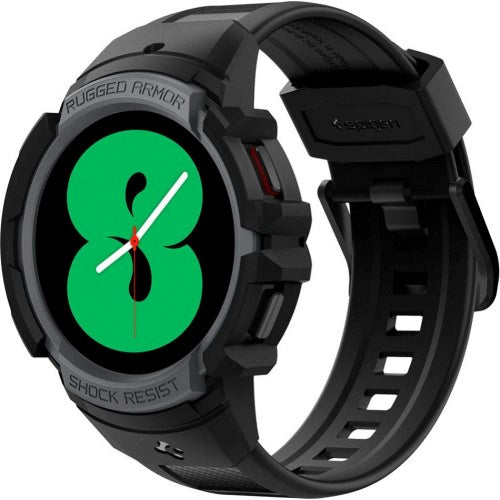 Samsung Galaxy Watch 4 (44 mm) SPIGEN Rugged Armor Pro-deksel - plastdeksel med stropp - Kullgå (DEMO)