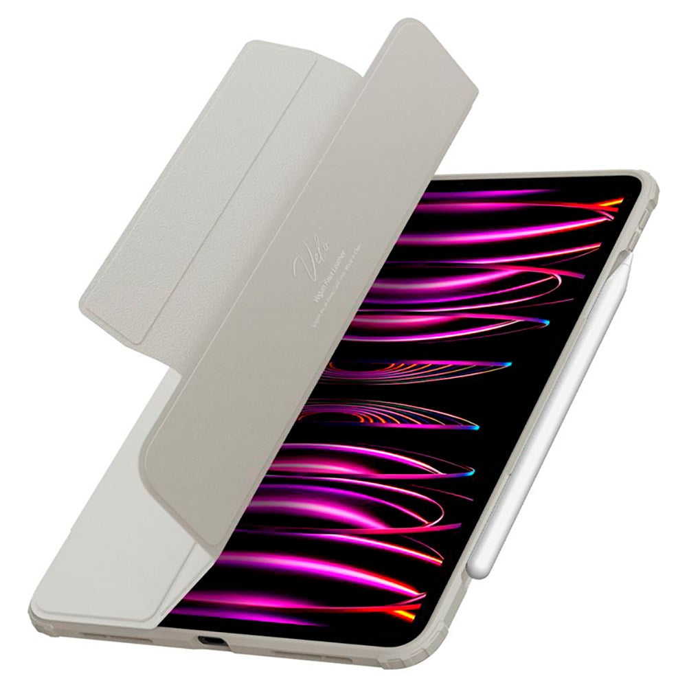 iPad Pro 11" (2022 / 2021 / 2020 / 2018) Spigen Air Skin Pro Skinn Flip Deksel - Grå