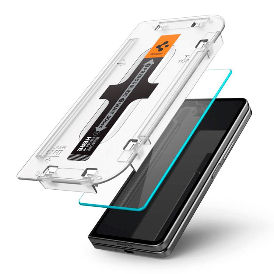 Spigen Samsung Galaxy Z Fold5 EZ Fit Glas.tR Skjermbeskytter - 2 stk. - Case Friendly - Gjennomsiktig