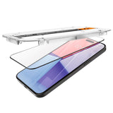 iPhone 15 Pro Max Spigen EZ Fit Glas.tR Skjermbeskytter 2. Stk - Case Friendly - Svart Kant