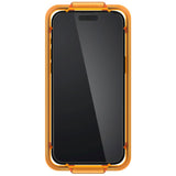 iPhone 15 Pro Spigen Glass tR AlignMaster Skjermbeskyttelsesglass - 2 stk - Gjennomsiktig / Svart Kant