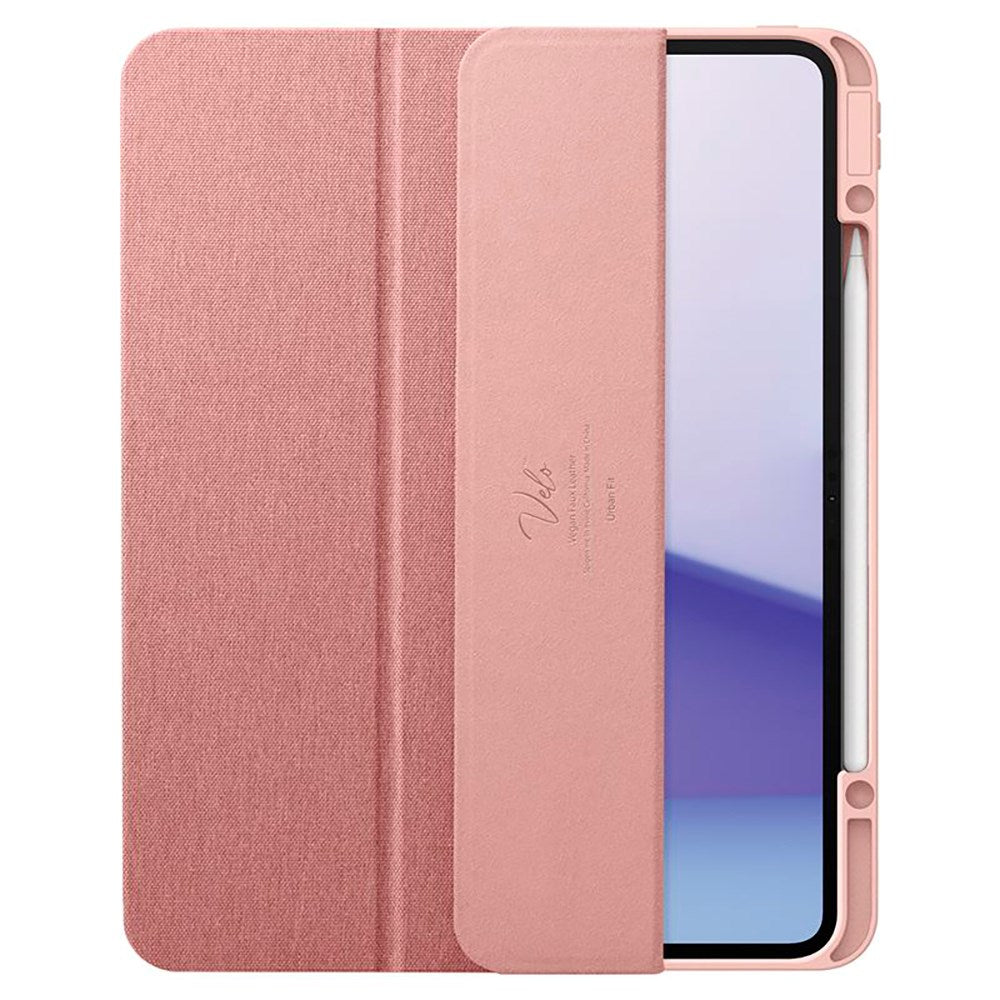 iPad Pro 13" (2024) Spigen Urban Fit Stoff Deksel med Pekepenn Holder - Rose Gold