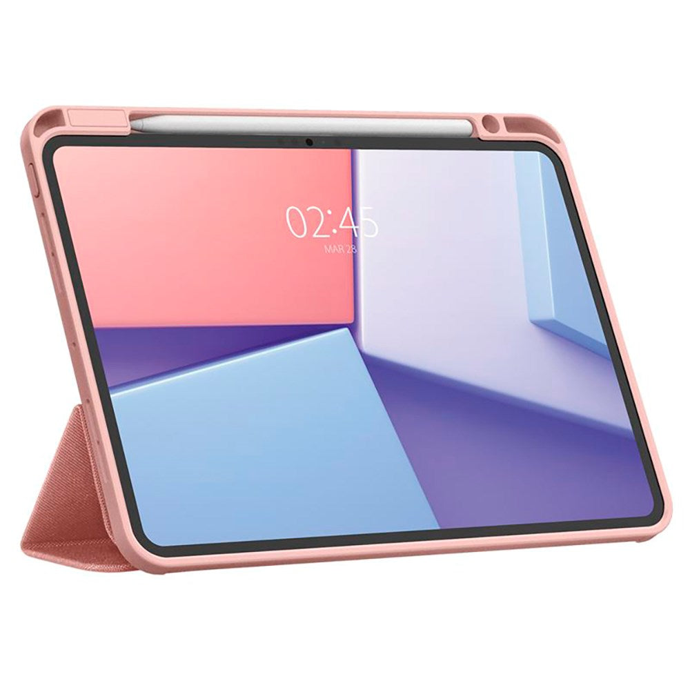 iPad Pro 11" (2024) Spigen Urban Fit Stoff Deksel med Pekepenn Holder - Rose Gold