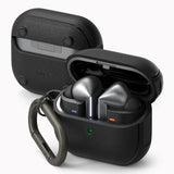 Ringke Samsung Galaxy Buds 3 / 3 Pro Onyx Magnetic Deksel med Karabinkrok - MagSafe Kompatibel - Svart