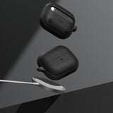 Ringke Samsung Galaxy Buds 3 / 3 Pro Onyx Magnetic Deksel med Karabinkrok - MagSafe Kompatibel - Svart