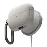 Ringke Samsung Galaxy Buds 3 / 3 Pro Onyx Magnetic Deksel med Karabinkrok - MagSafe Kompatibel - Grå