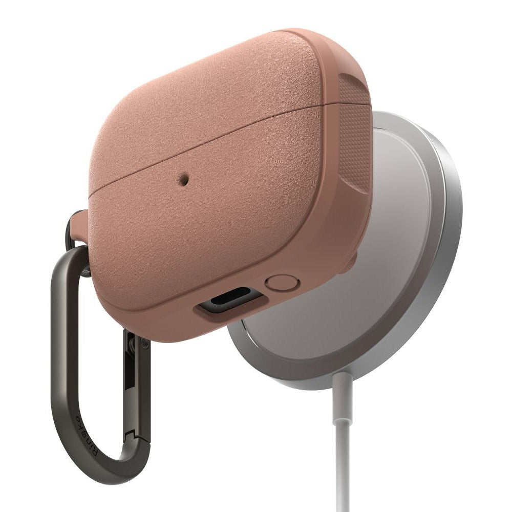 Ringke Samsung Galaxy Buds 3 / 3 Pro Onyx Magnetic Deksel med Karabinkrok - MagSafe Kompatibel - Rosa