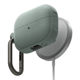 Ringke Samsung Galaxy Buds 3 / 3 Pro Onyx Magnetic Deksel med Karabinkrok - MagSafe Kompatibel - Grønn