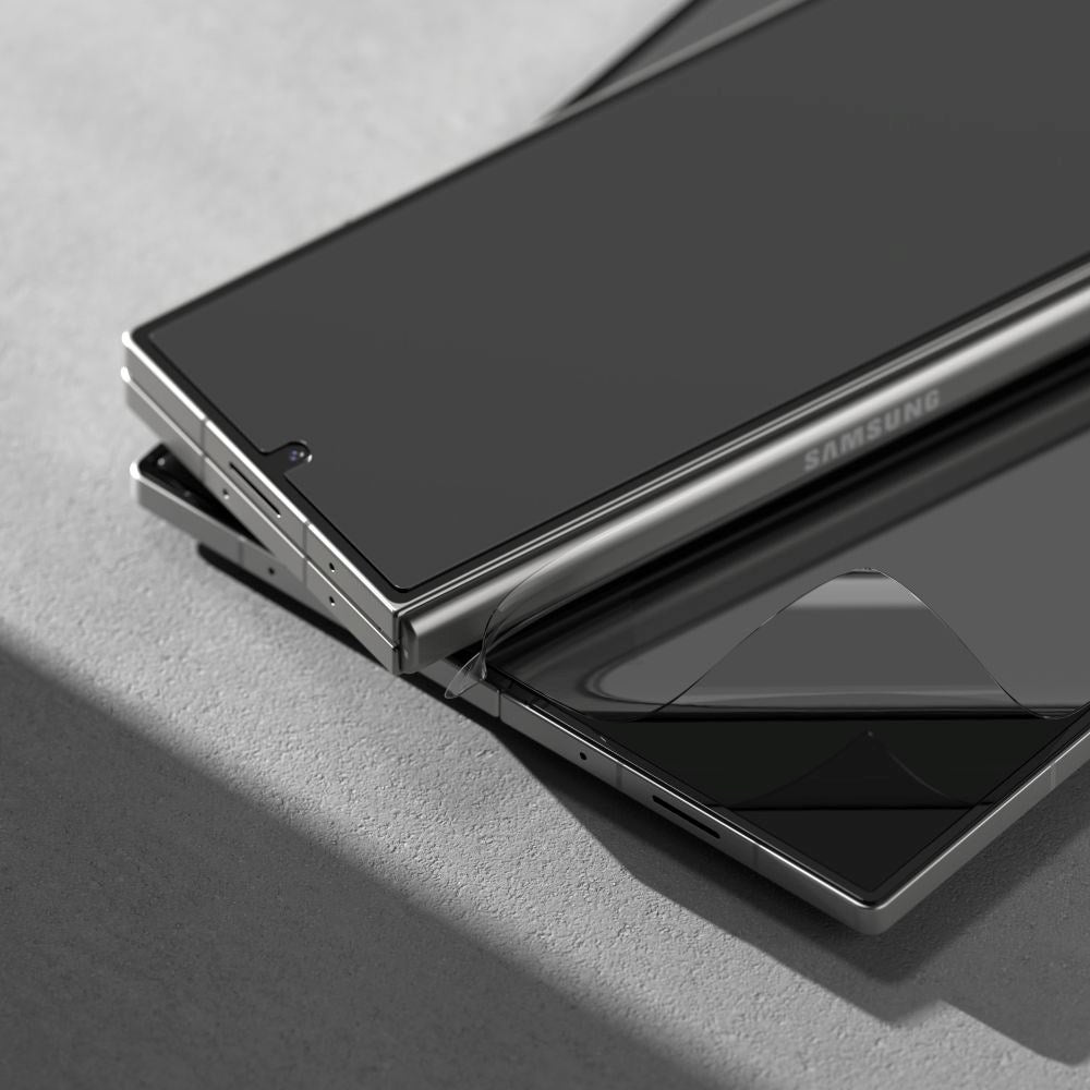 Samsung Galaxy Z Fold6 Ringke 3-i-1 Herdet Glass Skjermbeskytter - 2 Pakke - Gjennomsiktig