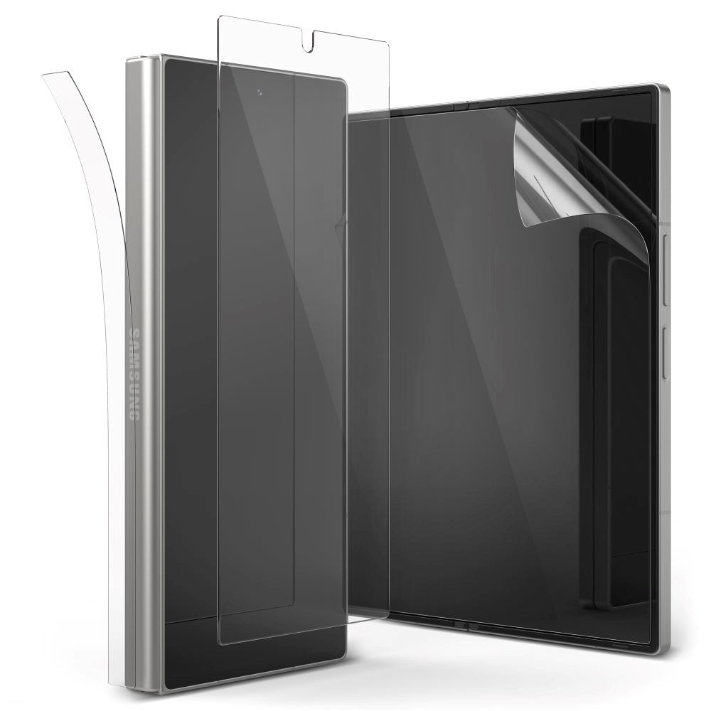 Samsung Galaxy Z Fold6 Ringke 3-i-1 Herdet Glass Skjermbeskytter - 2 Pakke - Gjennomsiktig