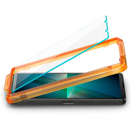 Sony Xperia 5 V Spigen Alignmaster Glas.tR Skjermbeskytter 2. Stk - Case Friendly - Genomskinlig