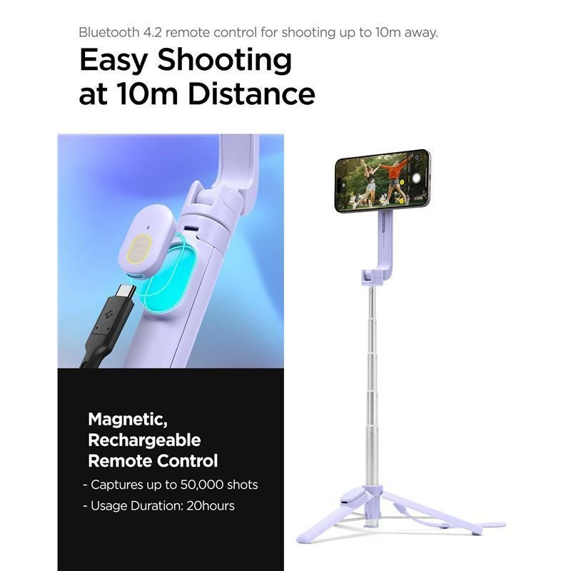 Spigen Tripod Selfie Stick - MagSafe Kompatibel - Lilla