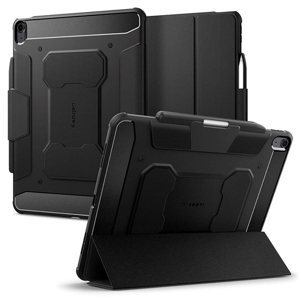 iPad Air 13" (2024) Spigen Rugged Armor Pro Deksel m. Apple Pencil Holder - Svart