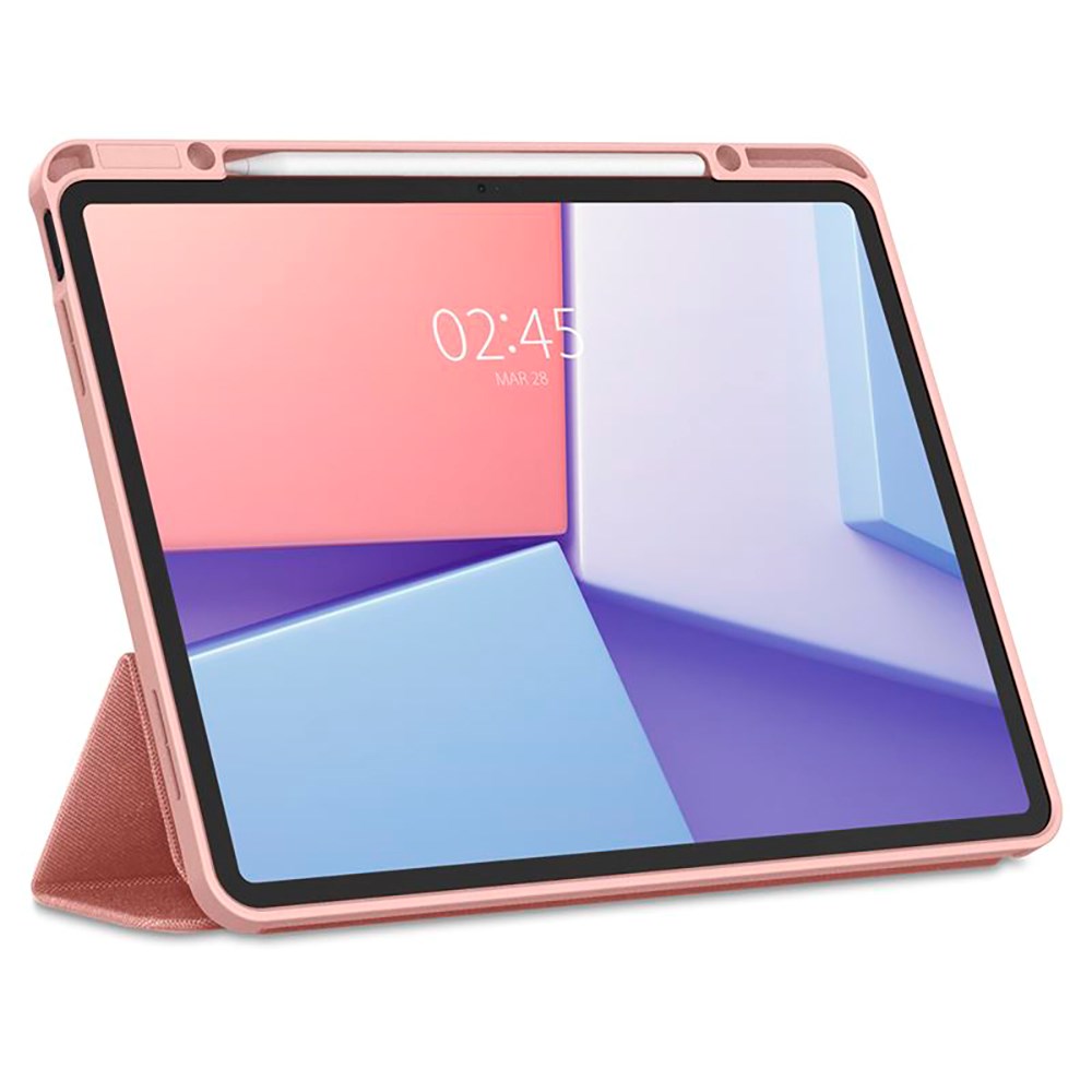 iPad Air 13" (2024) Spigen Urban Fit Stoff Deksel med Pekepenn Holder - Rose Gold