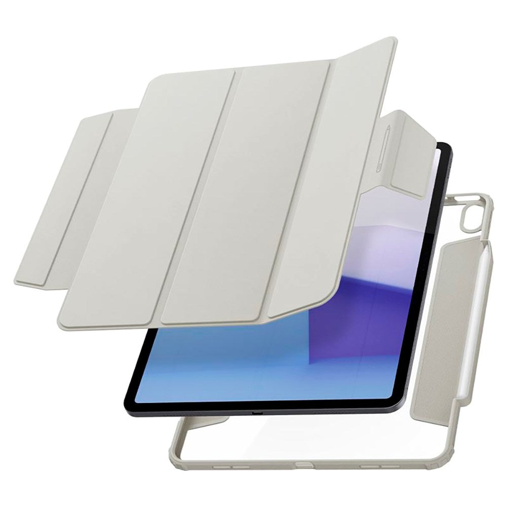 iPad Air 13" (2024) Spigen Air Skin Pro Skinn Flip Deksel - Grå