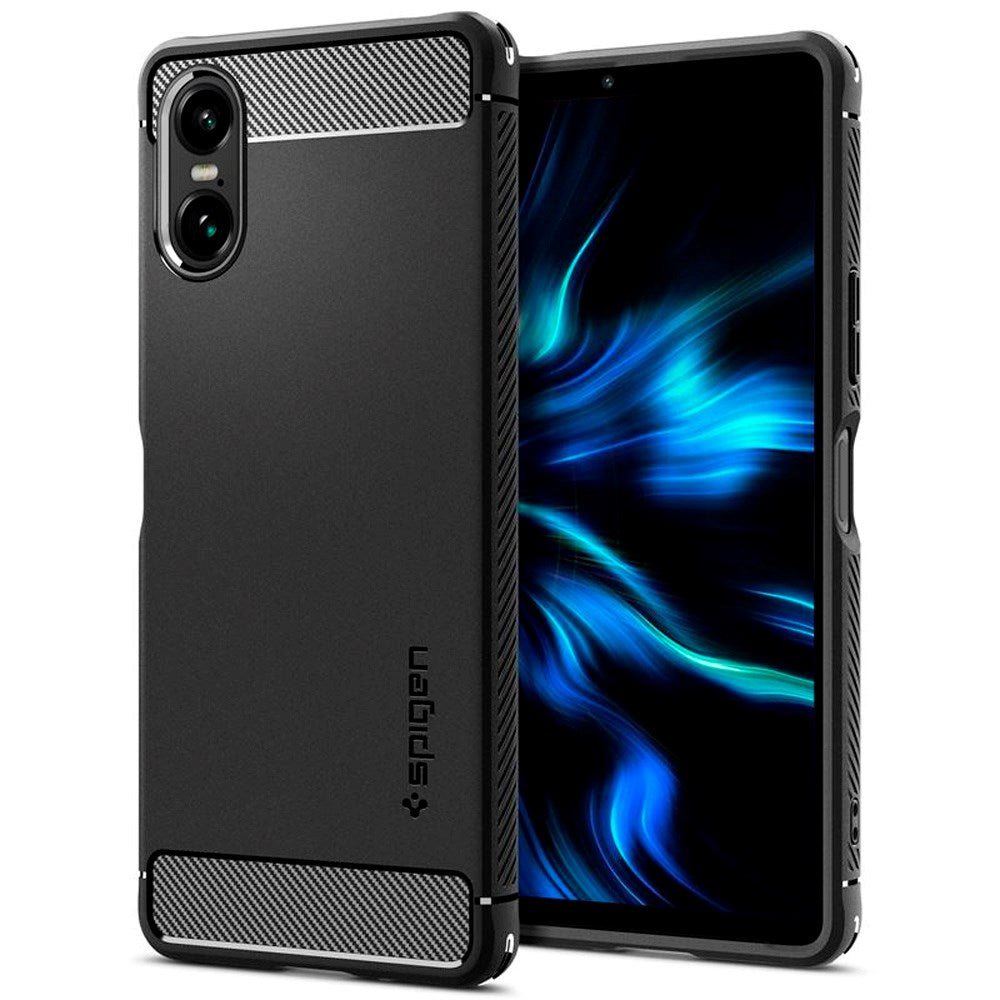 Sony Xperia 10 VI Spigen Rugged Armor Deksel - Svart