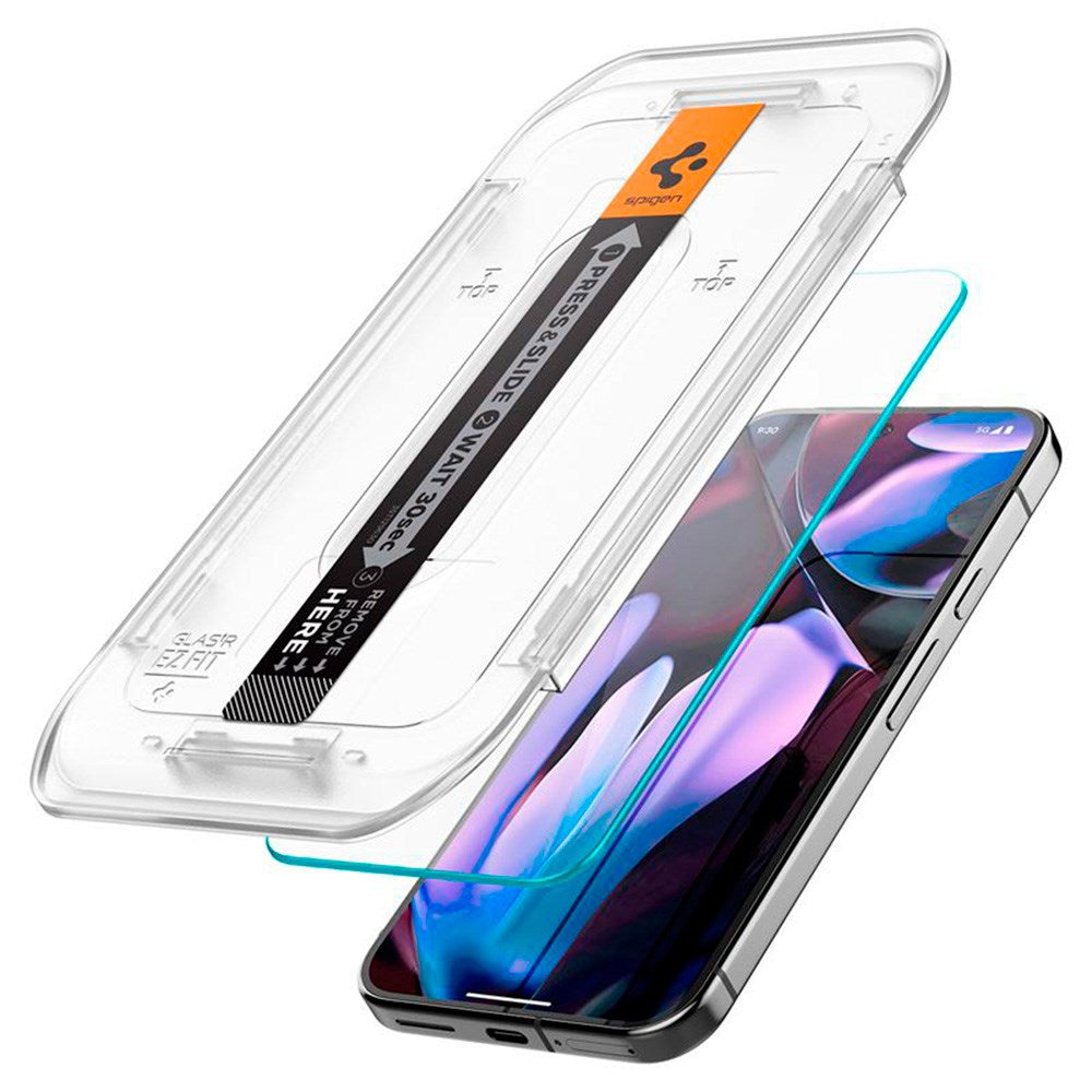 Google Pixel 9 / 9 Pro Spigen EZ Fit Glas.tR Skjermbeskytter 2. Stk - Case Friendly - Gjennomsiktig