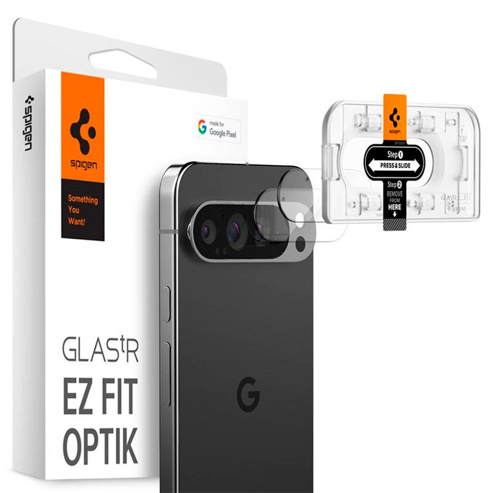 Google Pixel 9 / 9 Pro  Spigen EZ Fit. tR Optik Kameralinsebeskyttelse - 2 Stk - Gjennomsiktig