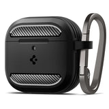 Spigen Rugged Armor Apple Airpods (4. gen) Deksel m. Karabinkrok - Svart