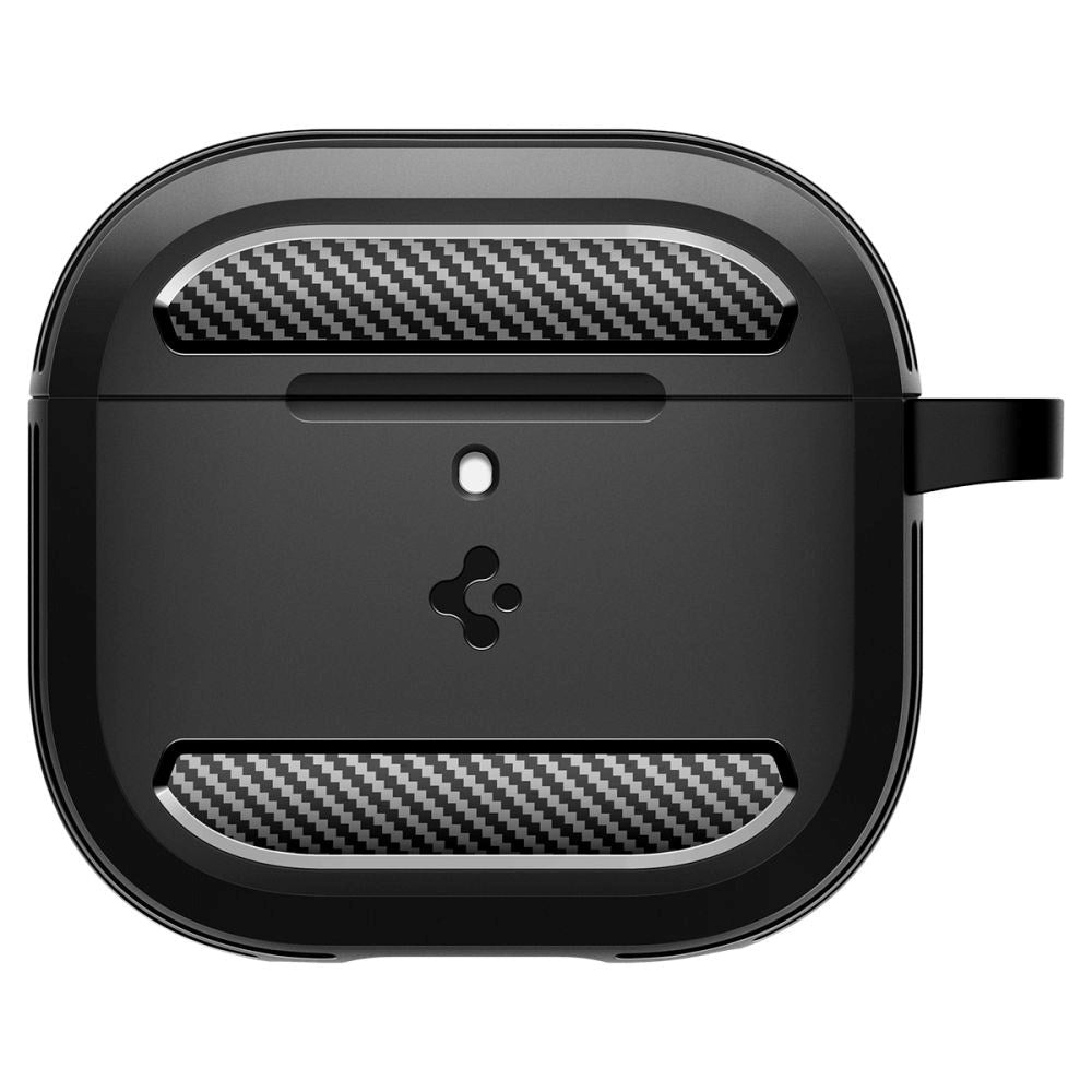 Spigen Rugged Armor Apple Airpods (4. gen) Deksel m. Karabinkrok - Svart