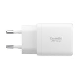 Spigen Essential 20W Vegglader m. 1 x USB-C & 1 x USB-A - Hvit