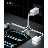 Spigen 67W Vegglader m. 2x USB-C & 1x USB-A - Hvit