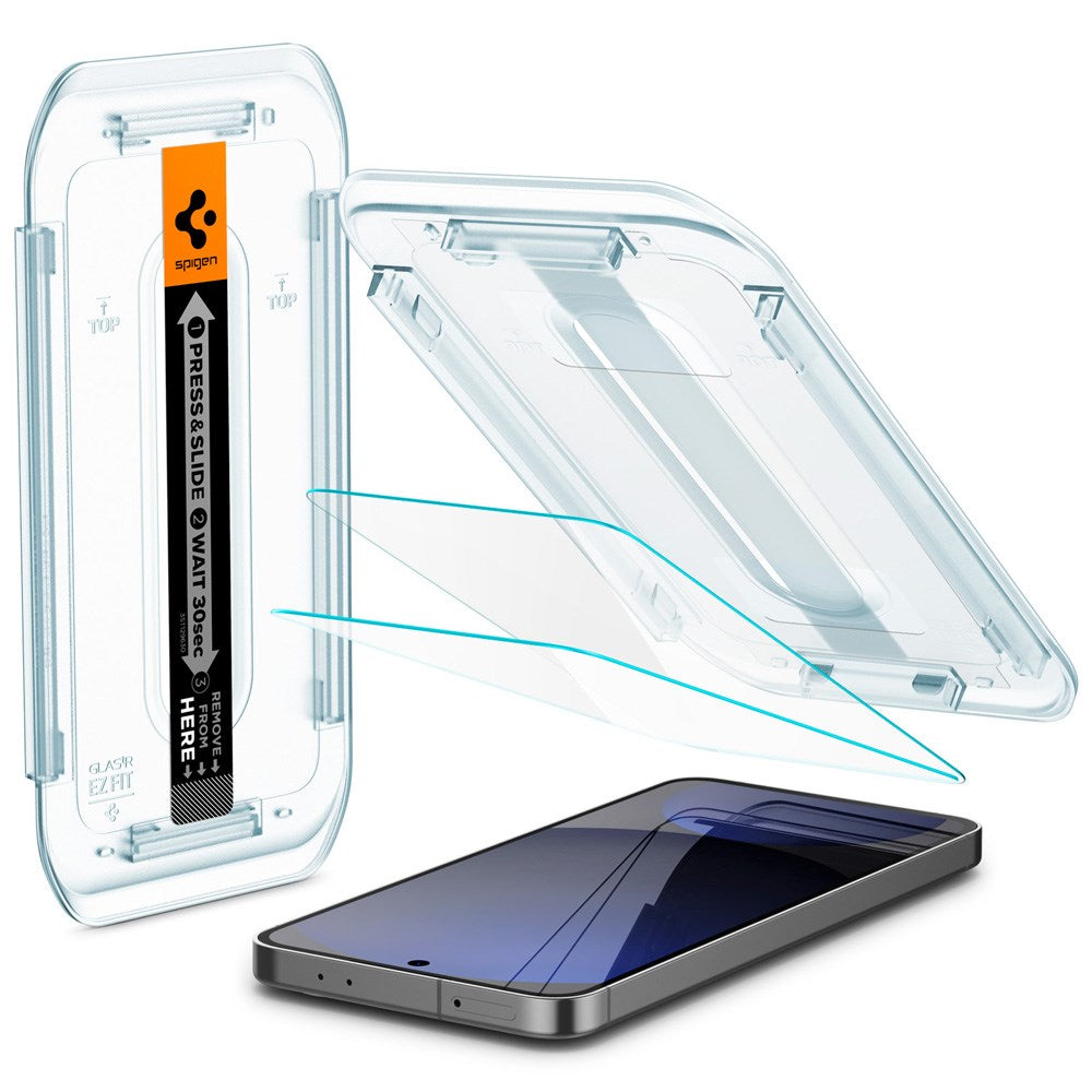 Samsung Galaxy S24 FE Spigen EZ Fit Glas.tR Skjermbeskytter 2. Stk - Case Friendly - Gjennomsiktig