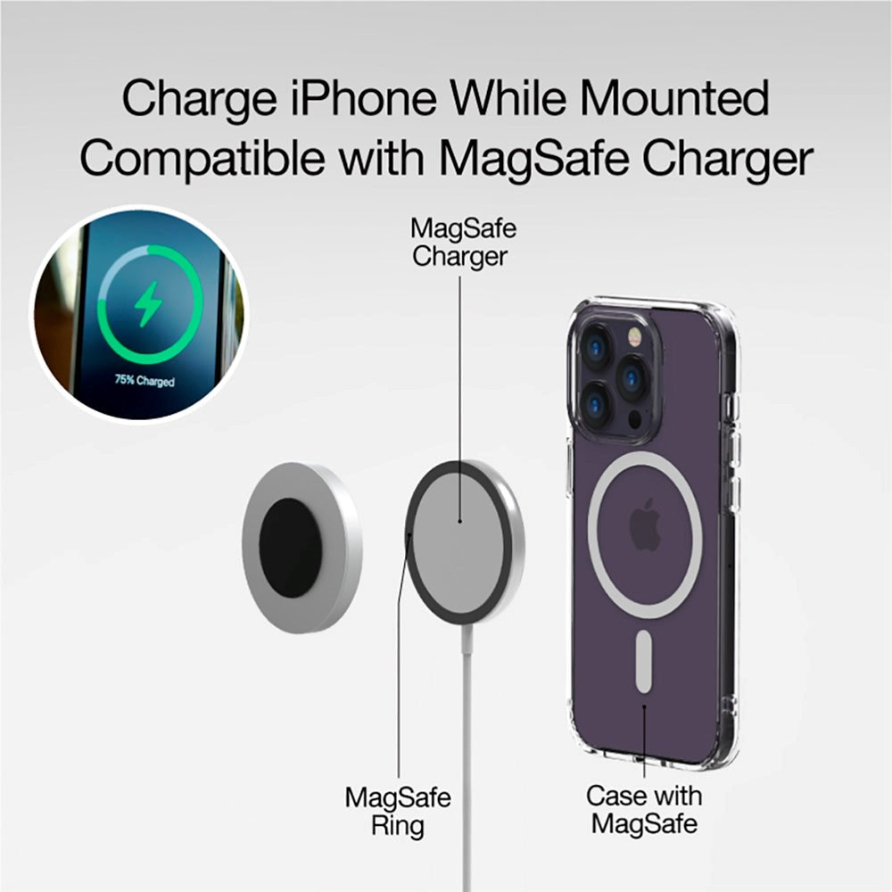 Just Mobile AluDisc™ Mini - Veggbrakett Magnetisk - MagSafe Kompatibel - Sølv