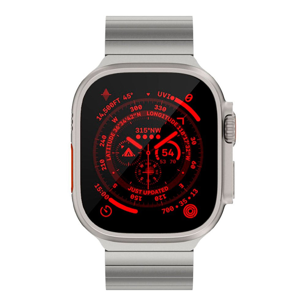 Apple Watch Ultra 1/2 (49mm) Just Mobile Titanium Reim m. DLC Belegg - Sølv